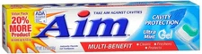 Aim Multi-Benefit Cavity Protection Toothpaste, Ultra Mint 5.50 oz New 6 Pack