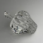 Vintage Waterford Ireland Cut Crystal Strawberry Paperweight 3 1/2"