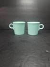 Fiestaware Sea Mist Green Coffee Mugs, Set Of 2, O Ring Handle Cups, Fiesta