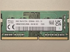 SK Hynix 8GB 1Rx16 PC4-3200AA DDR4 SODIMM - HMAA1GS6CJR6N-XN