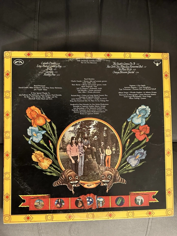 Charlie Daniels Band Fire On The Mountain LP Original 1974 Pressing W 45 Record - Image 2 of 4
