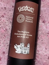 Pokemon x Natural History Museum Exclusive Evolutions of Eevee Art Wall Print A3