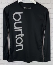BURTON Women’s Size Medium Midweight Crew Base Layer Long Sleeve Shirt Black