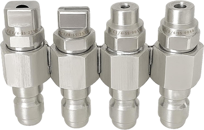 #ad #ad 4 Way Pressure Washer Nozzle 2 4 GPM Stainless Steel Multi Port Valve with 4 T $17.91