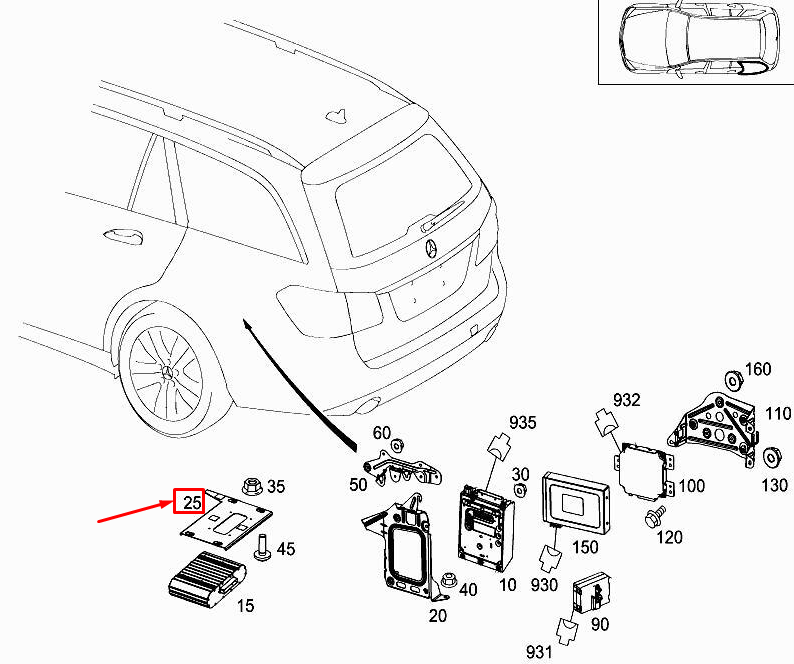 NOUVEAU SUPPORT D'AMPLIFICATEUR DE SON MERCEDES-BENZ E W212 A2125403540 ORIGINAL