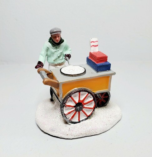 Village Christmas Man Food Cart