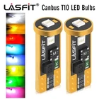 LASFIT T10 194 168 W5W LED License Plate Light Bulbs White Amber Red Green 2825