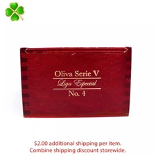 Oliva No. 4 Serie V Liga Especial Empty Wood Cigar Box 6" x 4.75" x 3"