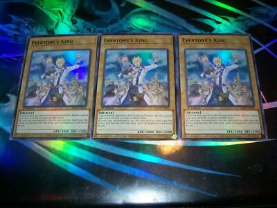 3x Everyone's King 1st Edition Ultra Rare SDCK-EN050 Yu-Gi-Oh!