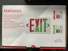 NICOR EXL1-10-UNV-WH-G-2 LED Emergency Exit Sign with Green Lettering
