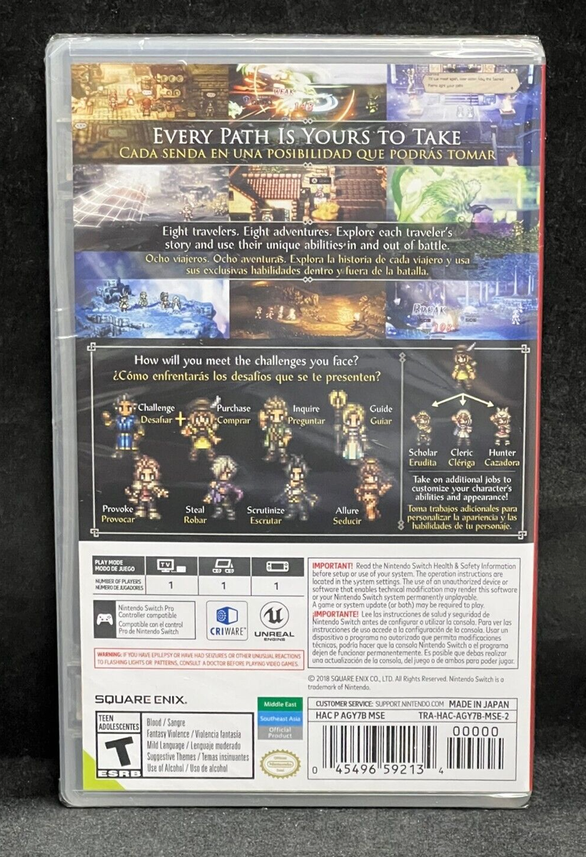 OCTOPATH TRAVELER Nintendo Switch 未開封 Nintendo Switch Octopath Traveler Video Game - EU Version Region