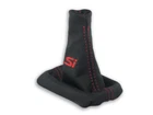 FOR HONDA CIVIC 9th SEDAN COUPE 12-15 GEAR BOOT GAITER LEATHER EMBROIDERY RED