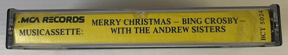 Bing Crosby Andrews Sisters Merry Christmas Music Cassette Tape BCT5024 MCA 1987 - Image 3 of 4