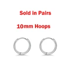 925 Sterling Silver Circle Hoop Earrings Small Tiny Hinged Sleeper Pair Girls UK