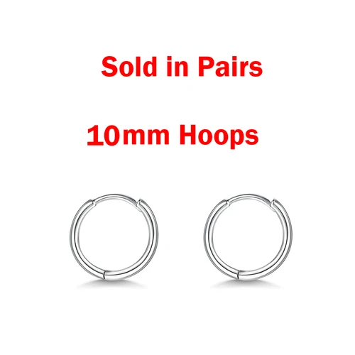 925 Sterling Silver Circle Hoop Earrings Small Tiny Hinged Sleeper Pair Girls UK