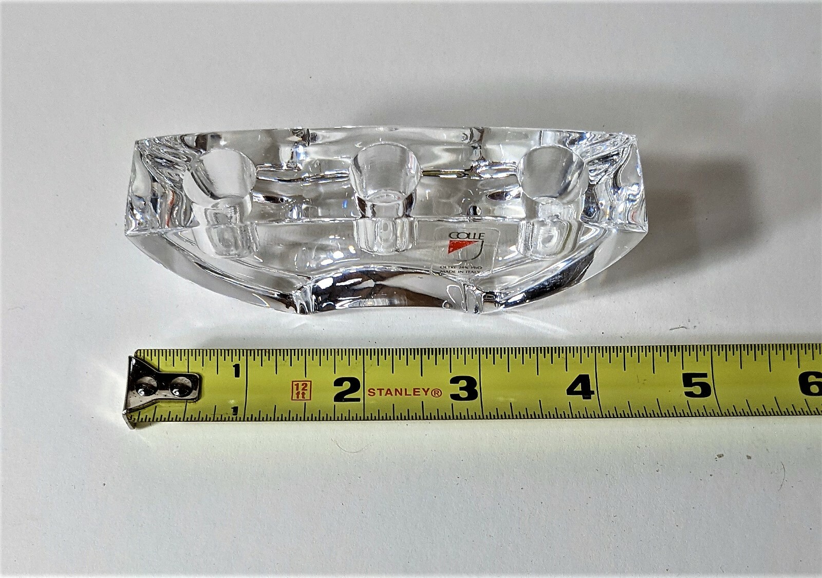 Lead Crystal Candle Holders Colle of Tuscany Italy Cristalleria Vilca