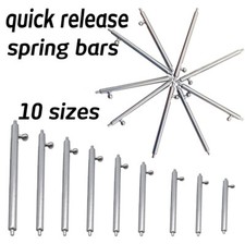 Stainless Steel Pin 14-21 22 24mm Quick Release Spring Bar Pins Watchband Parts