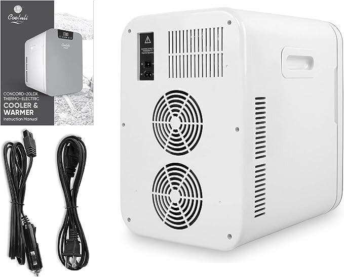 20L Mini Fridge For Bedroom - Car, Office Desk & College Dorm Room - Glass Front
