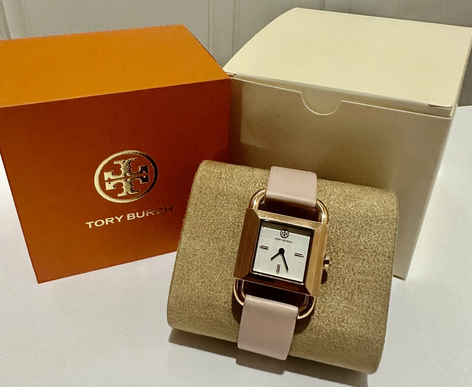 Orologio Nuovo con Etichette Tory Burch Phipps Oro Rosa TBW7205