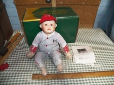 1990 KNOWLES Porcelain Baseball Boy Doll 