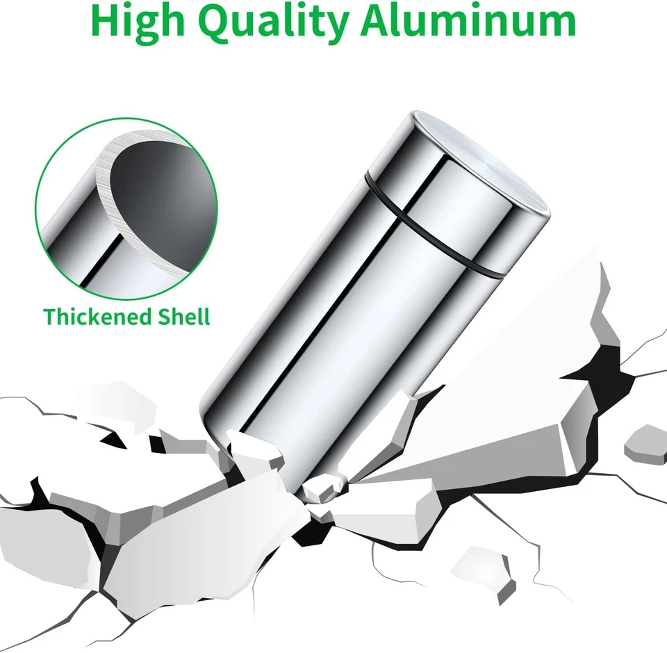 Tarro de almacenamiento de aluminio portátil paquete de 3, contenedor hermético a prueba de olores, agua de metal Foto 2 de 4