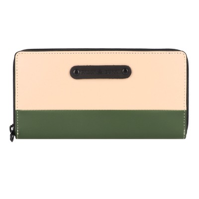 Greenburry Upcycled Tarpaulin Geldbörse 19cm #GB-1186 (beige-olive)