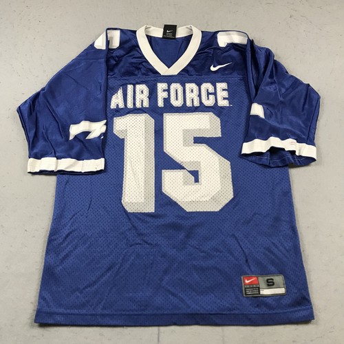 Maillot vintage Air Force Falcons homme petit bleu logo Nike football NCAA années 90