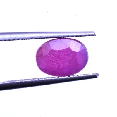 2.80 Cts Natürliche Rubin Top Qualität Oval Schliff Unbehandelt Ringgröße Lose - Bild 1 von 4