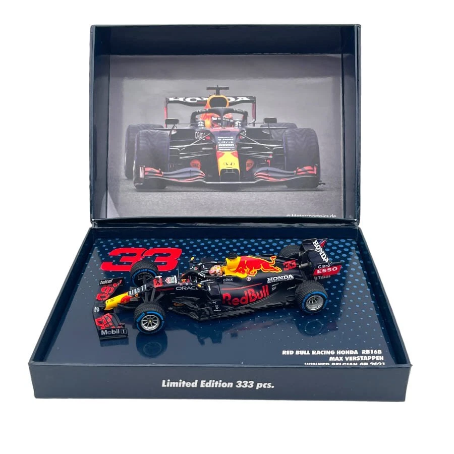 Modellino F1 Minichamps 1/43 Red Bull RB16B Max Verstappen Winner Belgian Gp ... - Immagine 3 di 4