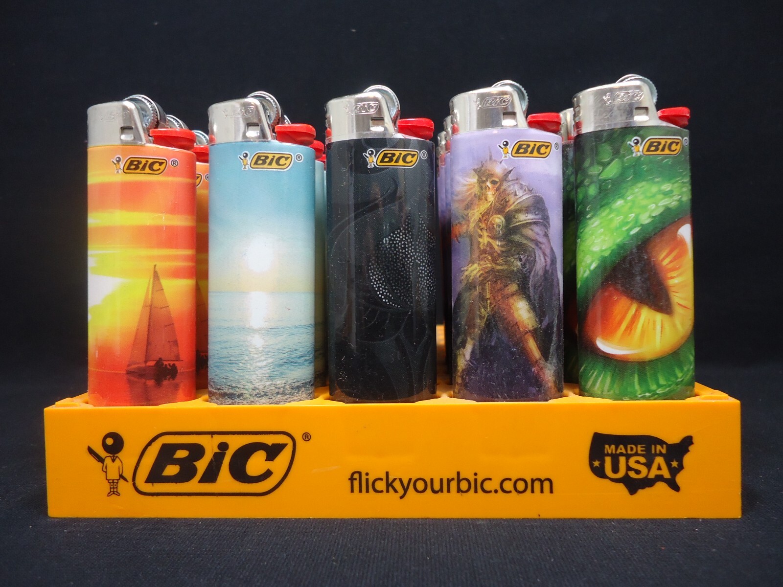 8 BIC Lighters Nuts Hand Pickle Paisley Jar Groundhog Ticket Matches