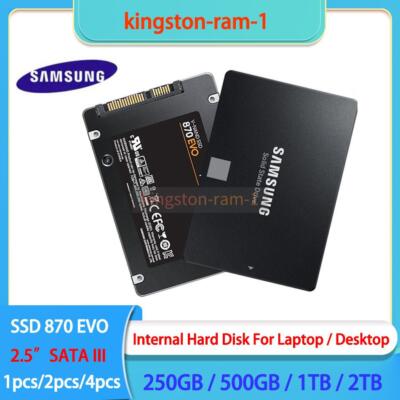 SAMSUNG 2.5'' SSD 870 EVO 2TB 1TB 500GB 250GB SATA III Solid State Drive Lot New
