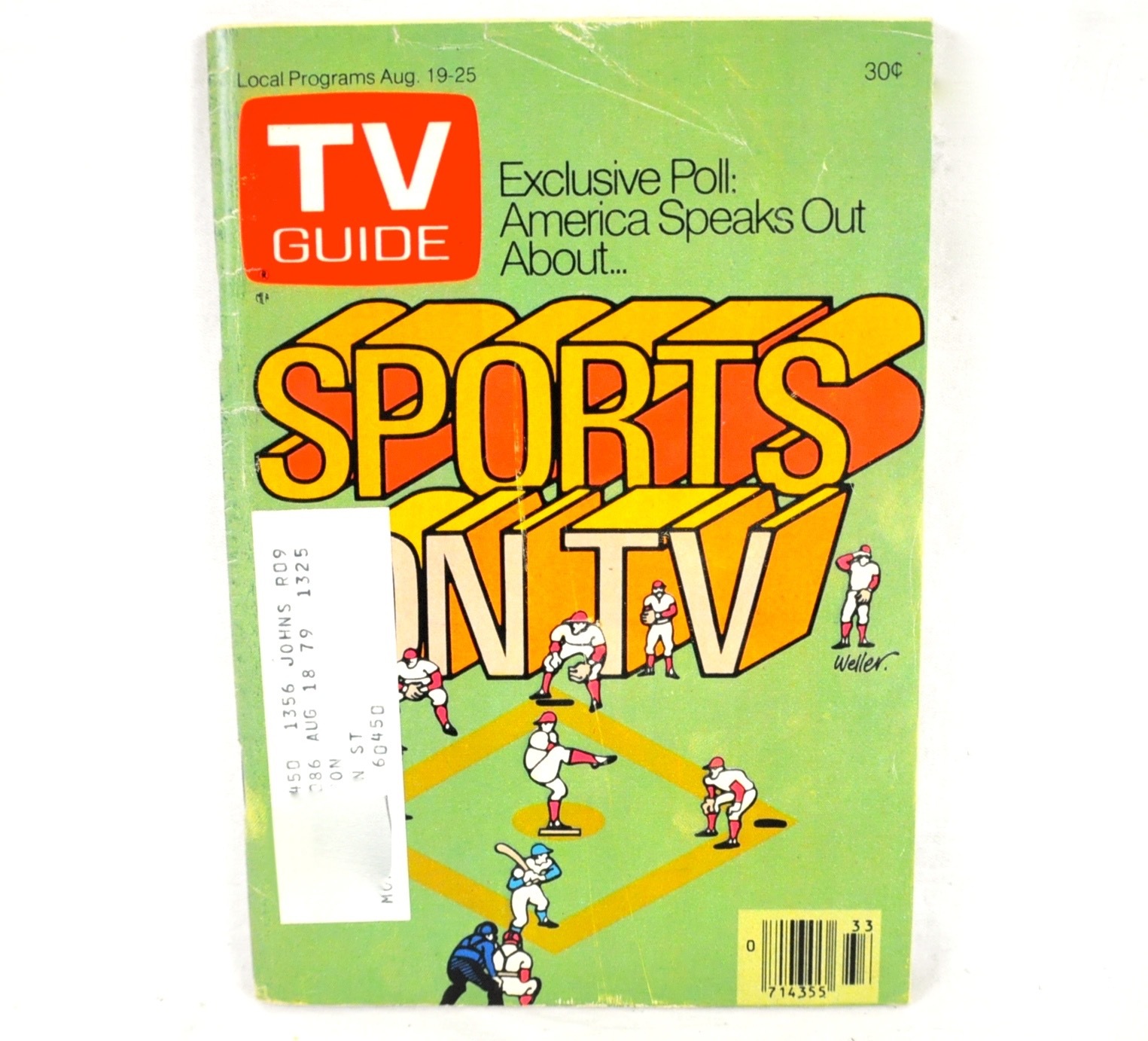 Vintage TV Guide Sports On TV! Aug. 1925, 1979 eBay