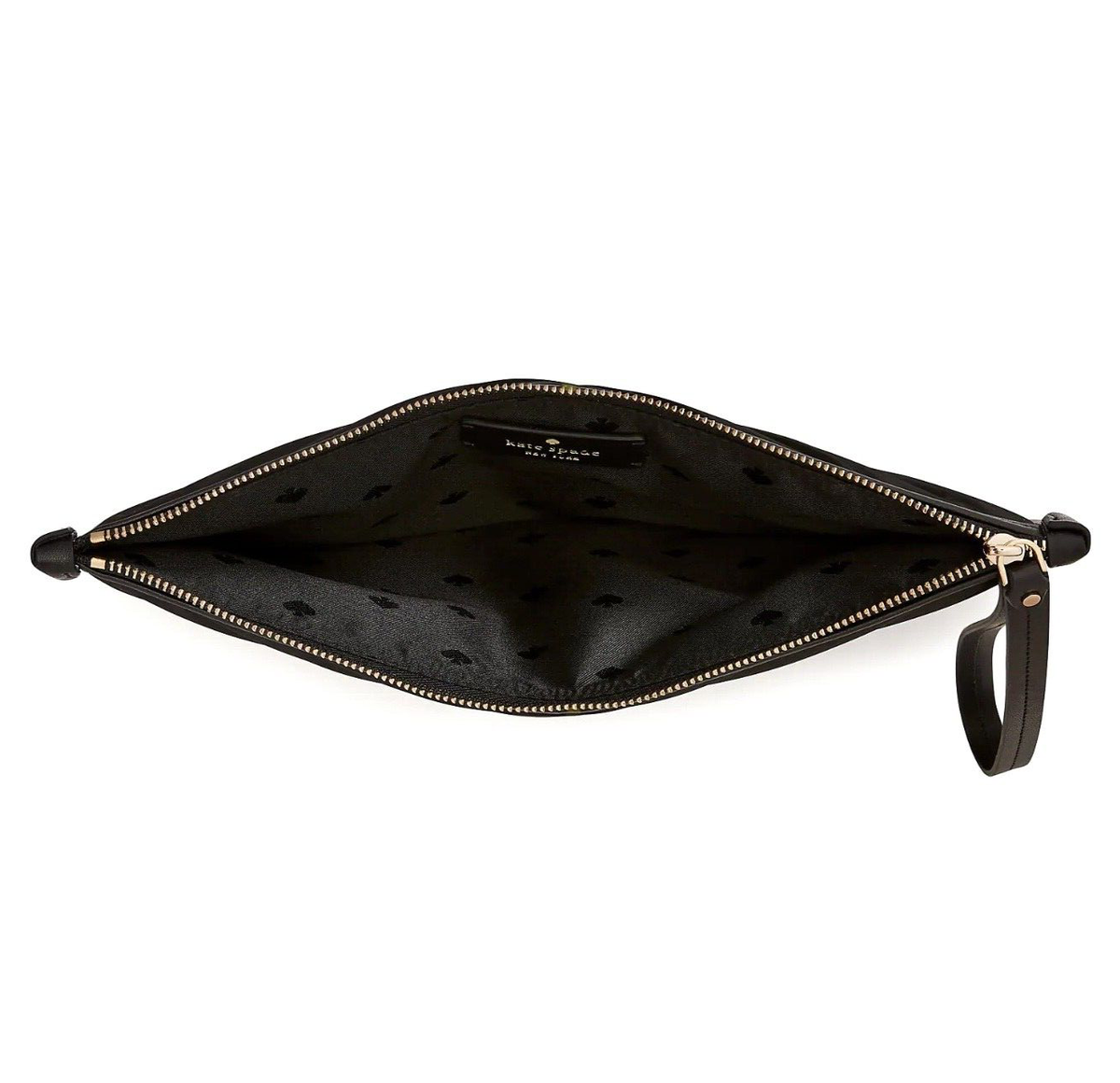KATE SPADE Ella Nylon Wristlet Pouch Black K9598 | eBay