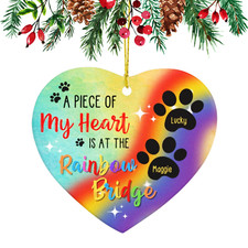 Personalized Rainbow Bridge Pet Memorial Gifts - Remembrance Custom Ornament