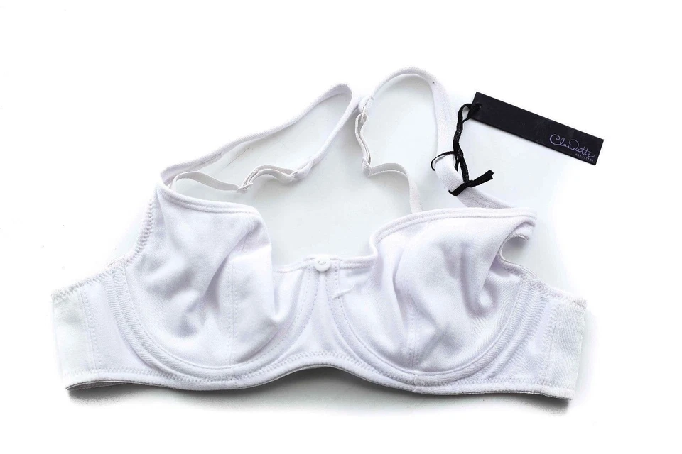 Sujetador de algodón Claudette fresco blanco como la nieve sujetador lencería sexy escote cómodo Foto 2 de 4