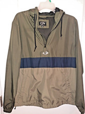 BillaBong Recycler Hooded Lightweight 1/4 Zip Jacket Windbreaker Surfer Sz. Med