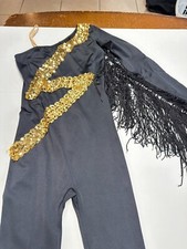 Leotard Womens Nylon Performance Dancewear Costume Sequin Size Medium