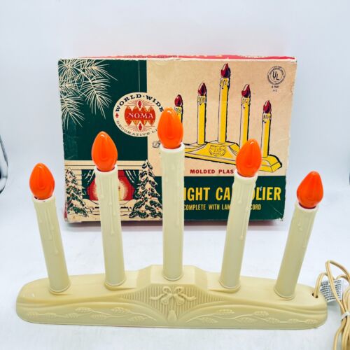 Vintage Noma 5 light Candolier Candelabra w/Original Box, Tested and Working USA - Picture 1 of 12