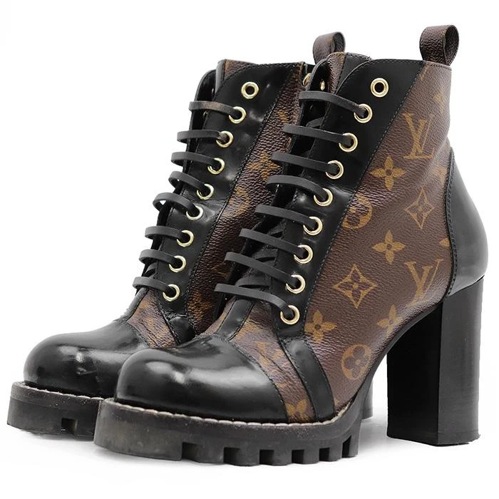 Louis Vuitton Leather Upper High (3-3.9 in) Heel Height Boots for