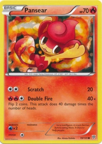 Pansear - 19/135 - Common (Lp) Plasma Storm - Fire Pokémon