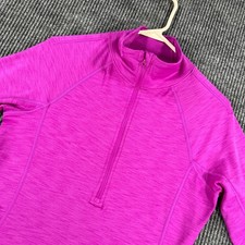 Under Armour Shirt Pullover Womens Medium Purple Long Sleeve Cold Gear 1/2 Zip