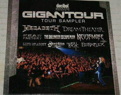 Decibel Magazine Presents Gigantour Sampler CD Megadeth Dream Theater Etc 