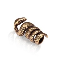 Bronze Schlange Bartperle ØInnen 5Mm Wikinger Haarschmuck Mittelalter 4313
