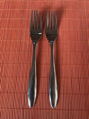 Nambe MAIA Stainless 18/10 Pointed Tip Salad Fork 7.25'' Set 2 Solid