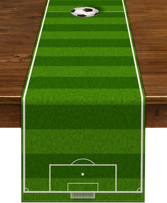 Nepnuser Linen Soccer Table Runner Sport 13'' x 72'', Multi-color 