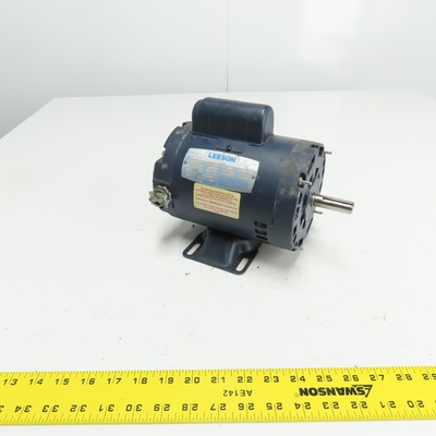 #ad Leeson 102027.00 A4C17DH116A 1Ph 1 2Hp AC Electric Motor 1725RPM 115 208 230V $120.48