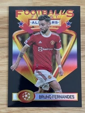 2021-22 Topps Finest Flashbacks UEFA BRUNO FERNANDES # BLACK Refractor /25 JUMBO