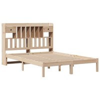 Massivholzbett Mit Regal Ohne Matratze 140X200 Cm Kiefernholz Bett Bettgestell