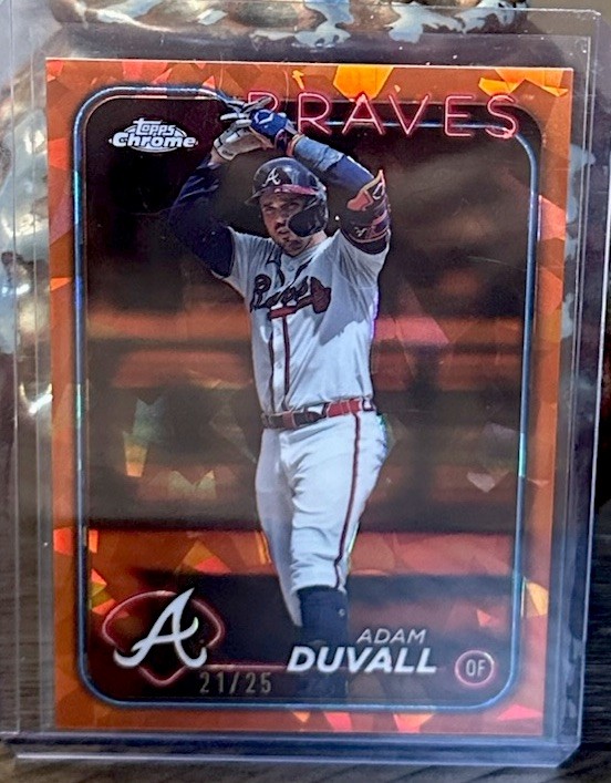 2024 Topps Chrome Update Sapphire Orange /25 Adam Duvall #USCS90