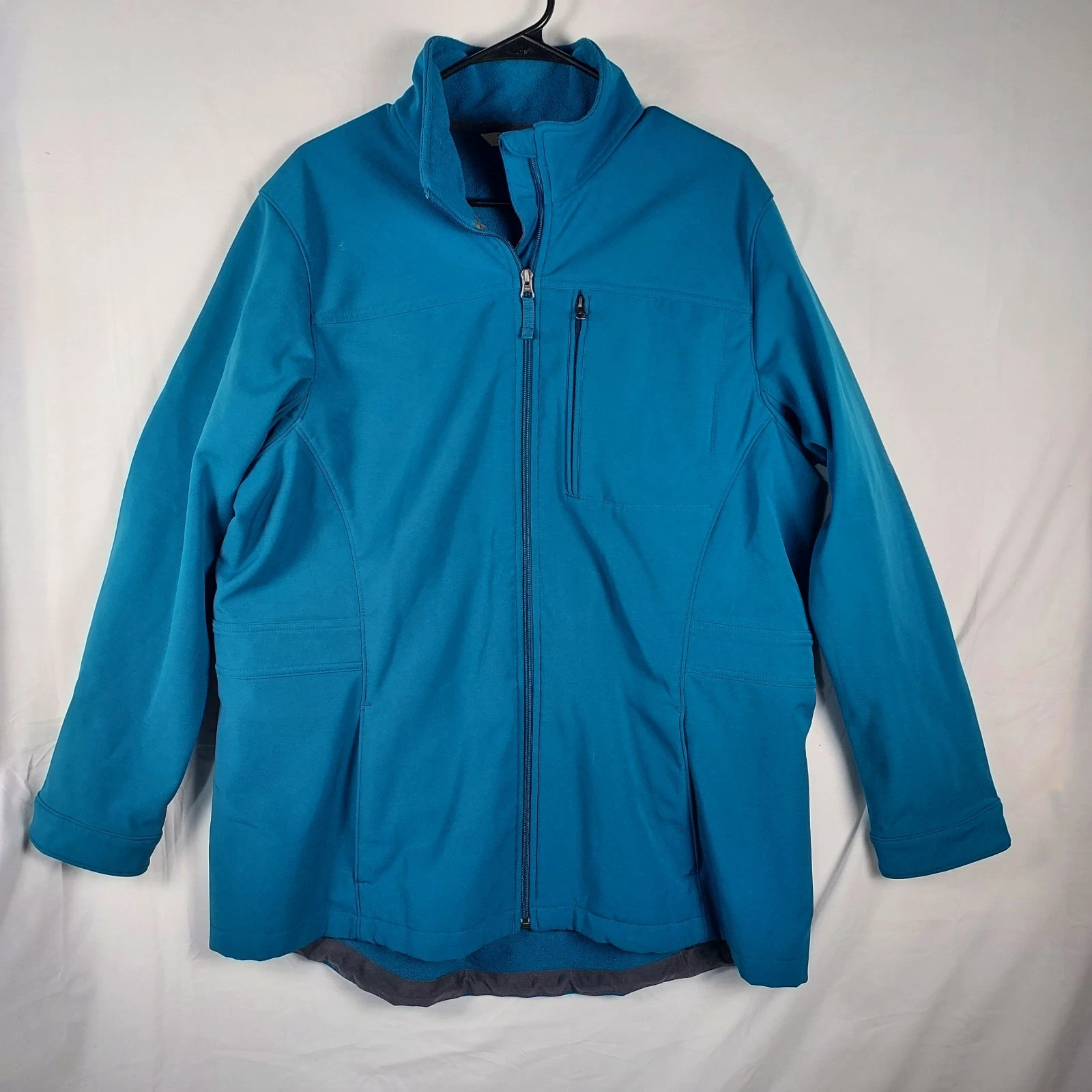 Duluth Trading Co Men's Blue Fleece Lined Softshell Jacket Size [Your Size] Full